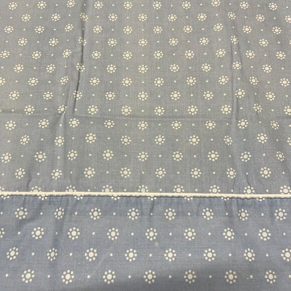 Vintage Dan River Danville Blue Floral Pillowcase Standard Sizing Boho Shabby - Picture 2 of 4